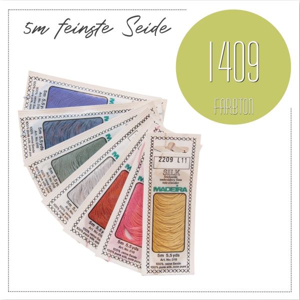 Stickgarn Madeira Silk lime grün 1409 - Sticktwist aus feinster Seide zum Sticken und Applizieren