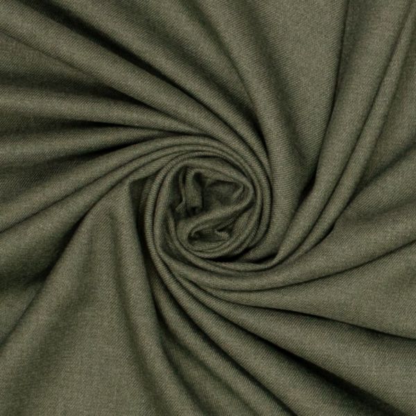 Bamboo Classic dusty green melange - mittelschwere Webware mit Stretchanteil für Hosen Kleider