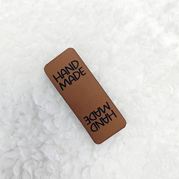 Knicklabel - HANDMADE braun - für einzigartige Nähprojekte, Strickwerke & Gebasteltes