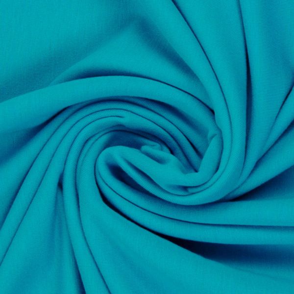 Sweat uni smaragd aqua - French Terry MAIKE von Swafing