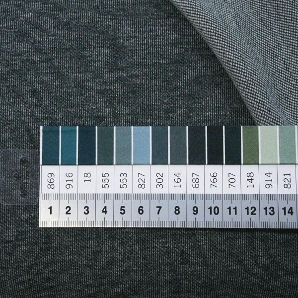 Bio Sweat dunkelgrün melierter French Terry - Mind the Maker Brushed Pique darkgreen