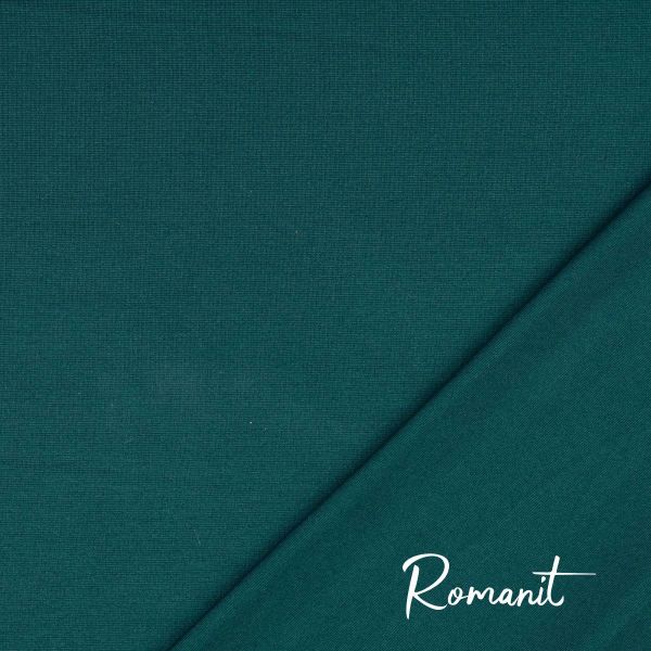 Romanit Jersey uni dunkelgrün petrol - Ponte Roma Powerstretch 300g