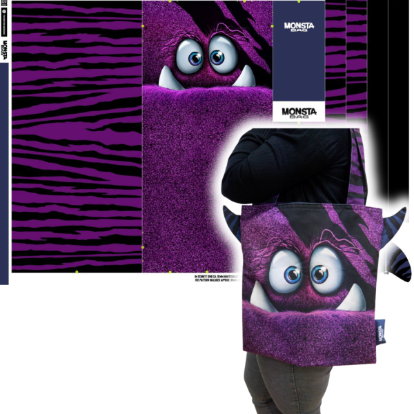 Monsta Bag DIY Panel violett für eine Tasche • Design Thorsten Berger by Swafing