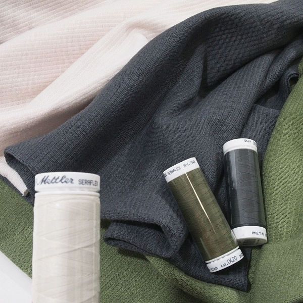 Bio Strick Jersey creme - Mind the Maker Organic Woolen Ottoman creamy white