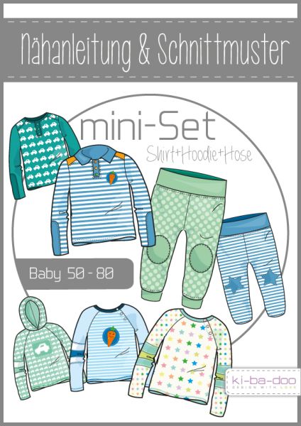 Schnittmuster Mini Set BOY Shirt Hoodie und Hose von KiBaDoo