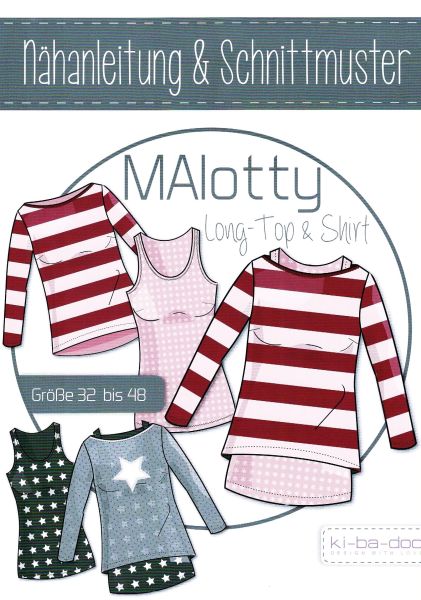 Schnittmuster Longtop und Shirt MaLotty von KiBaDoo
