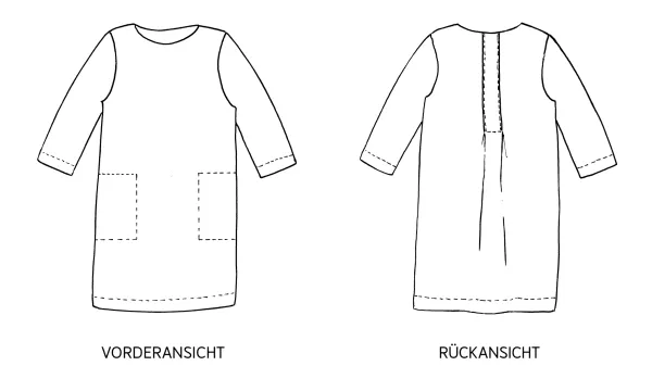 Schnittmuster FRAU YUMA • schlichtes Kleid für Webware von Studio Schnittreif • Gr. XS-XXL