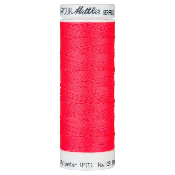 Seraflex Elastikgarn neon pink - 130m Nähgarn für elastische Nähte No.120 von Mettler
