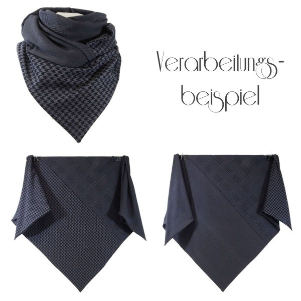 3 Stoffzuschnitte für ein Maxi Dreieckstuch aus Strick Jacquard in koralle • Maxituch Bio Strick