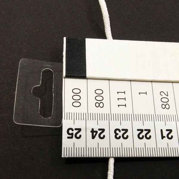 5m weiches Rundgummi in weiß Ø2,5-3 mm für Masken