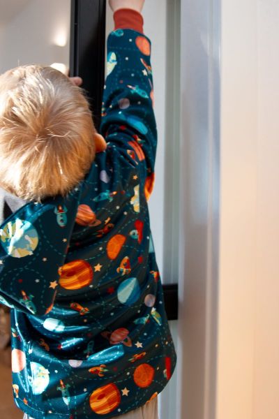 Stretch-NANO-Shell - wasserabweisender Outdoorshell Weltall doubleface Swafing