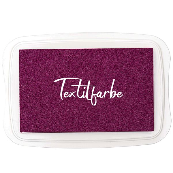 Stempelkissen Textilfarbe lila • Textilstempelkissen für Stoffe violett