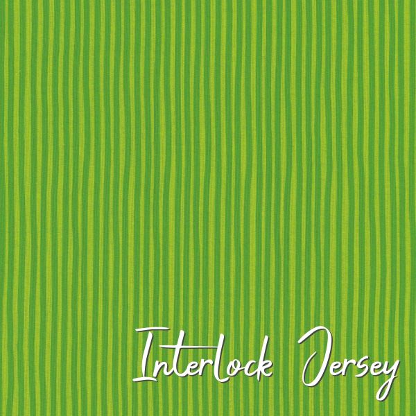 Interlock Jersey Streifen apfelgrün grün – Westfalenstoffe Junge Linie Baumwolljersey