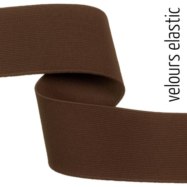 4cm breites weiches Gummiband braun – Rockgummi Unterwäschegummi Boxershorts