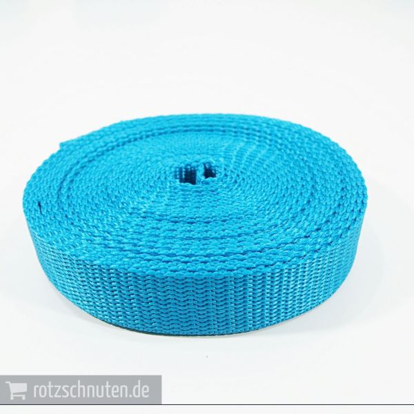 5m PP Gurtband 2cm breit petrol blau – Taschengurt Polypropylen