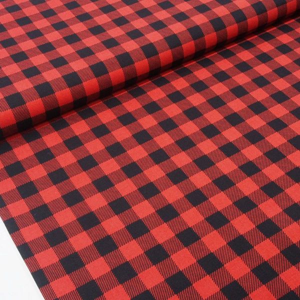 Baumwolle Vichy Karo Muster rot schwarz - Timber Gnomies Plaid red