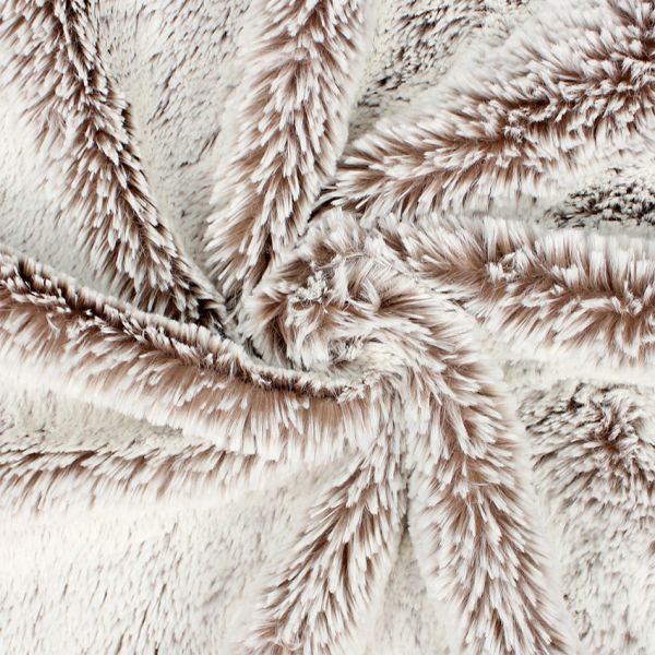 Kullaloo Zottel Shaggy DIP DYE mokka braun – Langhaarplüsch 100x75cm 15mm Flor