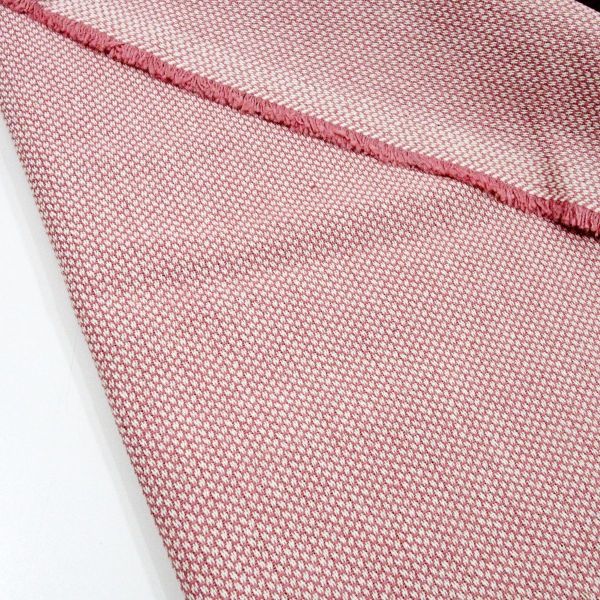 Dekostoff rosa DOBBY Premium Salz & Pfeffer Struktur – Baumwollmix mit kleinen Punkten
