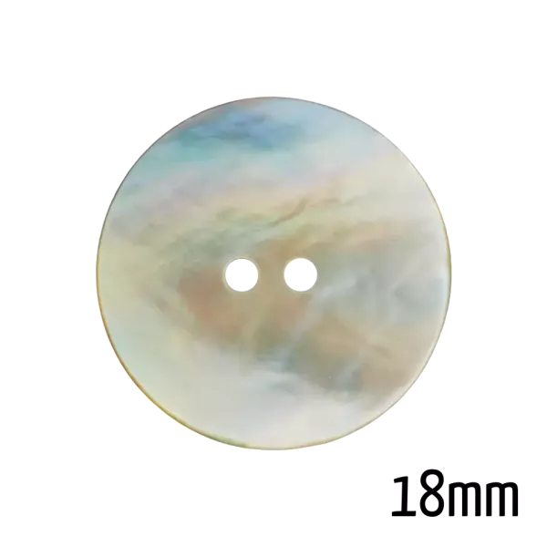 Perlmuttknopf natur 18 mm cremefarben waschbar