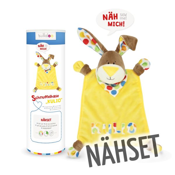 Kullaloo Schnuffelhase KULIO gelb – Nähset für ein Kuscheltier