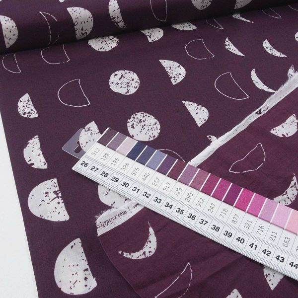 luftige Baumwolle Voile Mond violett - Nightfall - Lunation Dark by Art Gallery