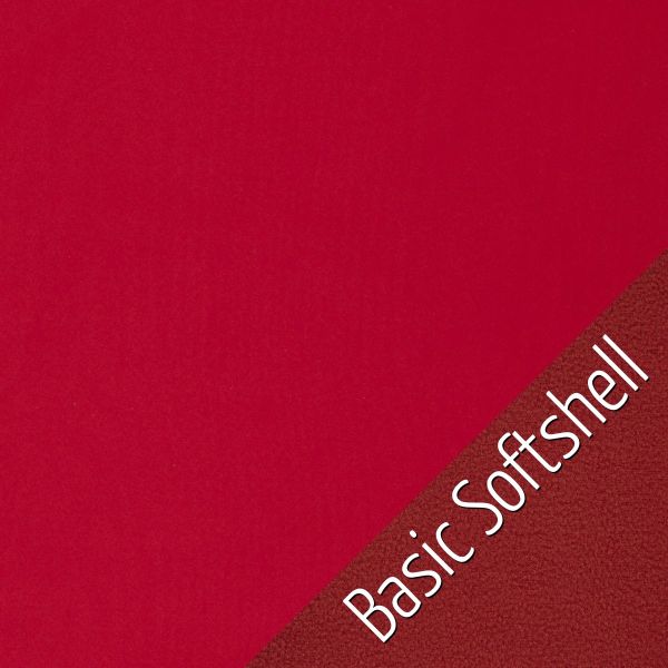 Basic Softshell uni rot – Outdoorstoff für Jacken Taschen & Co leicht elastisch