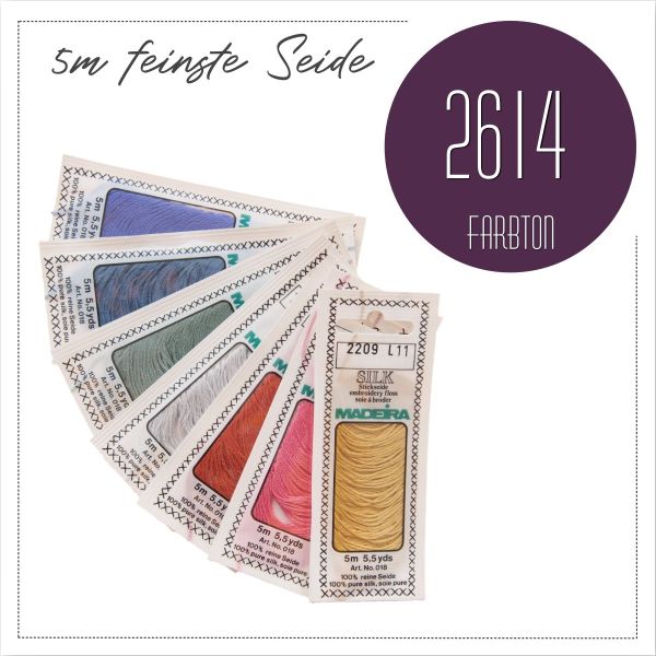 Stickgarn Madeira Silk mauve beere 2614 - Sticktwist aus feinster Seide zum Sticken und Applizieren