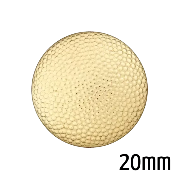 Metallknopf gold 20 mm mit Öse waschbar Uniform Look