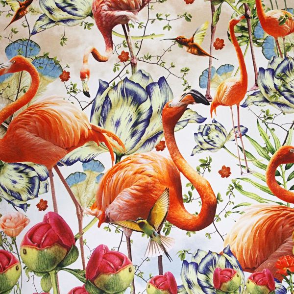Jersey Flamingo – 95cm Panel in pink coral FLAIR von BIPP
