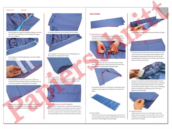 Schnittmuster FRAU HILDA • Schlafanzug Pyjama von Studio Schnittreif • Gr. XS-XXL