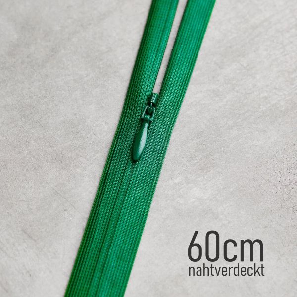 Unsichtbarer YKK Reißverschluss 60cm leuchtend grün – meetMILK Frog