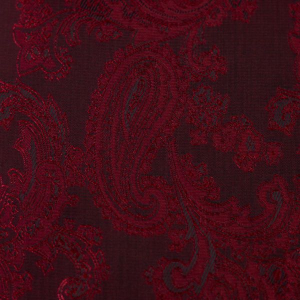 Swafing Futterstoff Filati bordeaux – edler Paisley-Jacquard