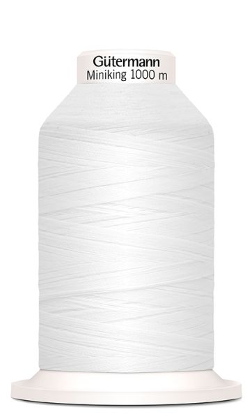 Nähgarn weiß Fb. 0800 - 1000m Miniking Allesnäher Garn von Gütermann - Nähseide für Overlock Coverlock