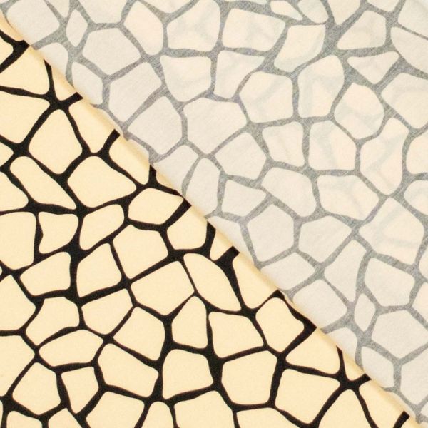 Baumwoll-Popeline mit Giraffen Muster - Baumwollstoff mit Animal Print