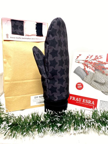 DIY Nähset für Handschuhe FRAU ESRA • Fäustlinge aus Softshell und Teddy Gr. S-L