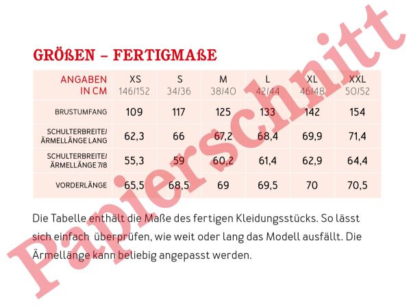 Schnittmuster FRAU SINA • Kimonojacke mit schrägen Taschen von Studio Schnittreif • Gr. XS-XXL