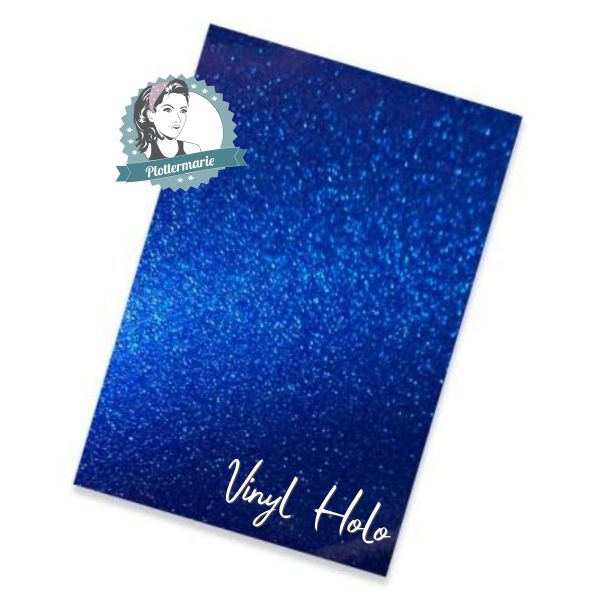 Vinylfolie Glitzer blau A4 – Plotterfolie von Plottermarie für innen & außen Glitter Funkelfolie