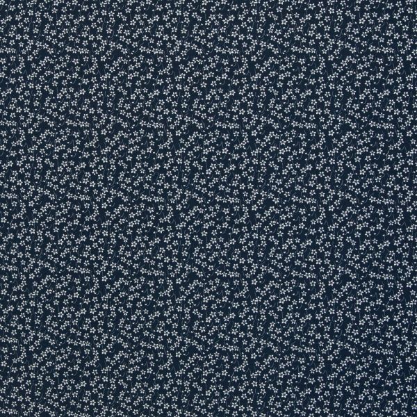 Baumwollstoff Floral Romance dunkelblau weiß • kleine Streublumen von Swafing