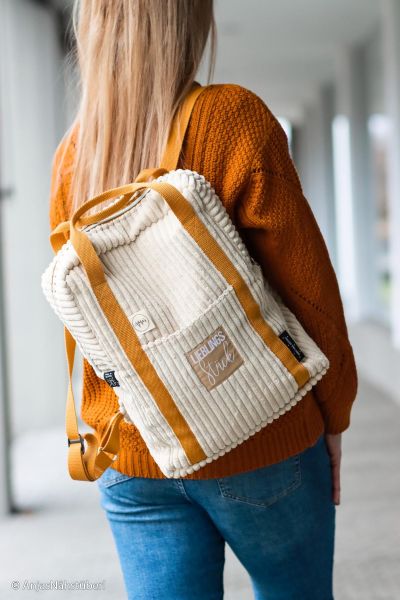 Samtcord uni creme – robuster Breitcordstoff für Möbel & Taschen Wanja von Swafing