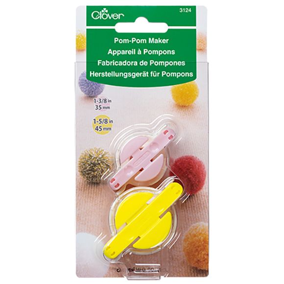 Clover 3126 PomPom Tool klein 2er Set 35mm + 45mm - Bommel Pom-Pom Maker small