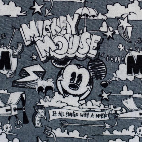 Jersey Mickey Mouse Print Grau – Disney by Swafing