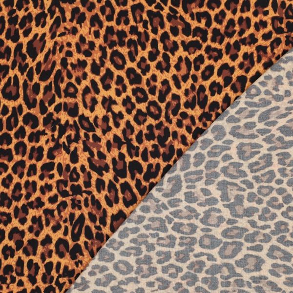 LENZING™ ECOVERO™ Viskose Leo Animal Print braun - nachhaltiger Modestoff