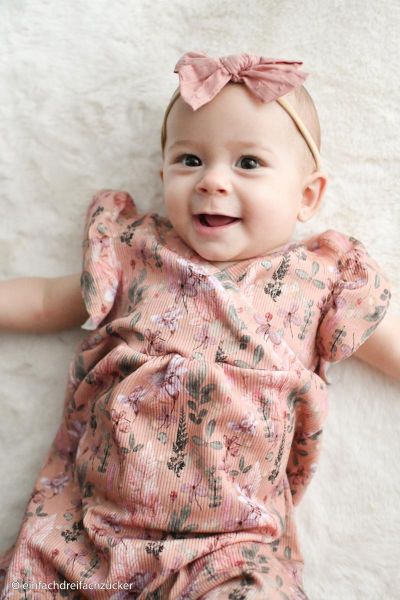 Rippjersey Blüten Gräser altrosa – Serie Garden Vibes by Cherry Picking von Swafing