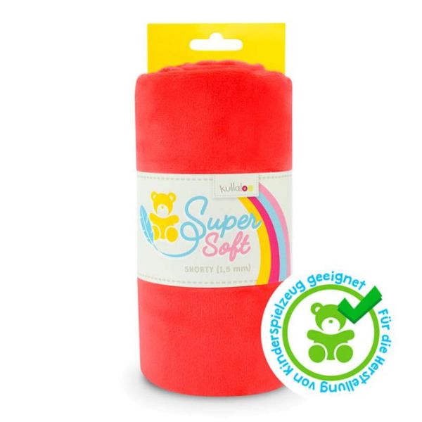 Kullaloo Plüsch SuperSoft Shorty tomate rot - Silky Minky Kuschel Nicki 100x75cm