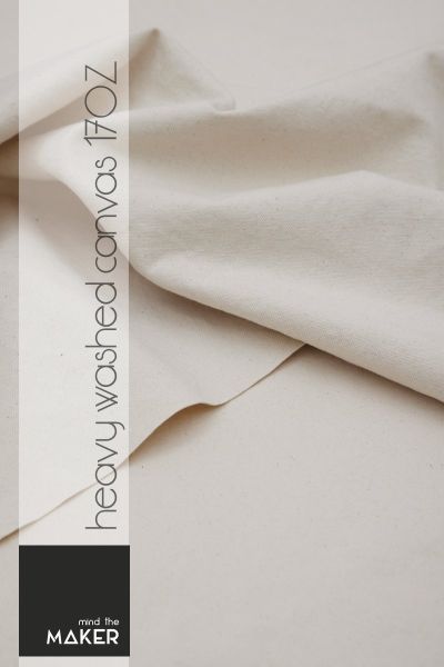 Heavy Washed Canvas creme- Mind the Maker 17 OZ natural kräftige Baumwolle für Taschen