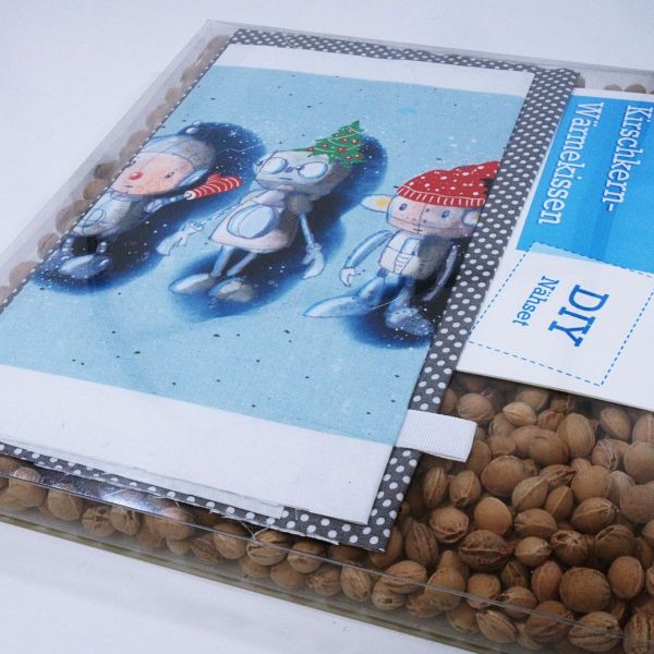 Näh dir ein Kirschkernkissen • Robo Kids • Nähpaket für ein Wärmekissen • DIY Nähset KiKeKi für Nähanfäng