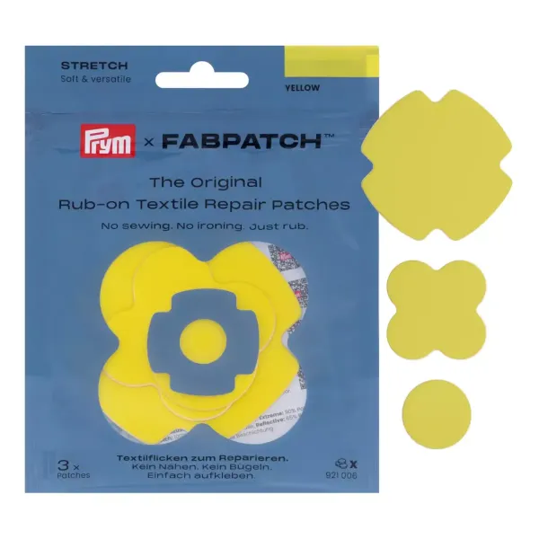 Prym x FabPatch Stretch Reparaturflicken gelb 3 Stück
