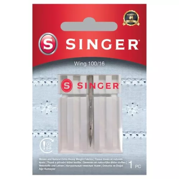 Singer Wing Nähmaschinennadeln Hohlsaumnadel Stärke 100/16