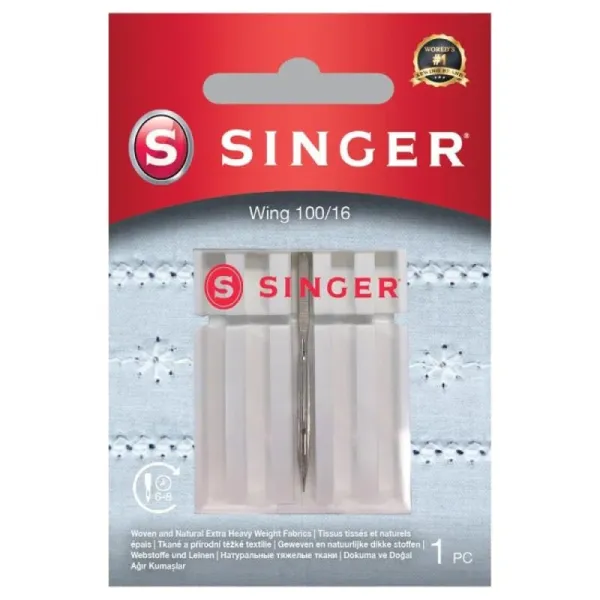 Singer Wing Nähmaschinennadeln Hohlsaumnadel Stärke 100/16