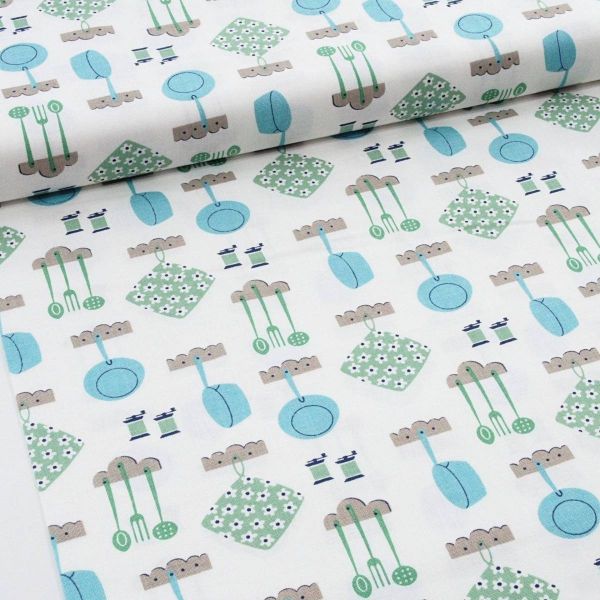 Baumwolle Retro Küchenmotive - Kitchen Serie Cook Book by Lori Holt